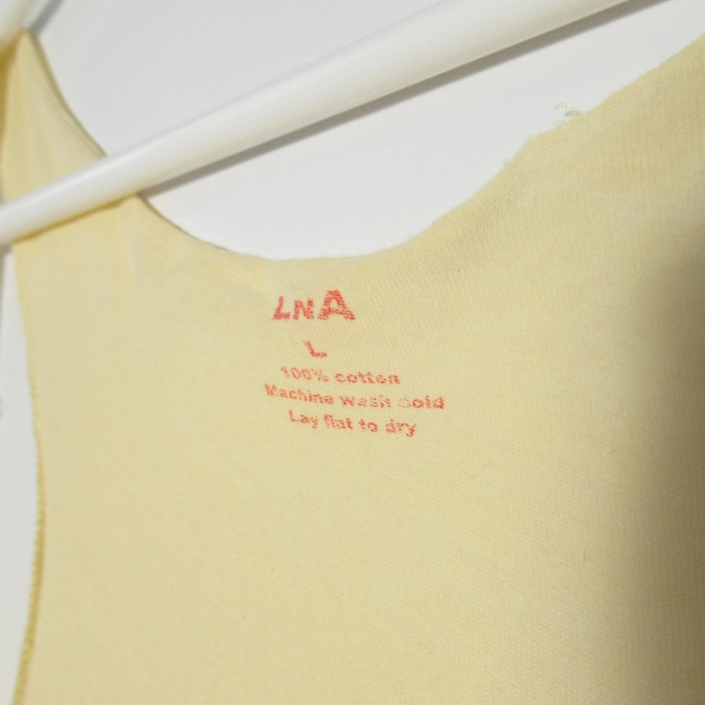 LnA Raw Edge Razor Racerback Tank Yellow - Large - Picture 8 of 12